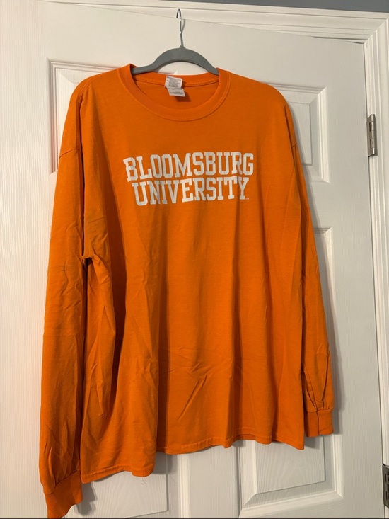 Gildan Other - Bloomsburg University Orange Long Sleeve Tee XL